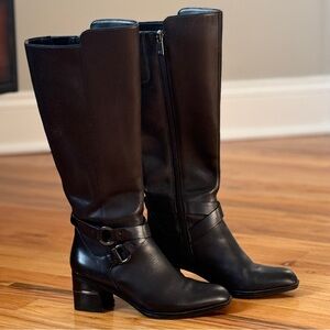 Naturalizer black knee boot, size 4